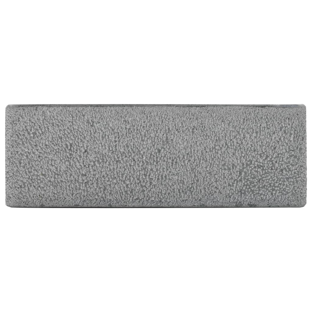 vidaXL Wash Basin Vanity Sink Small Bathroom Sink Oval Natural Riverstone