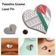 thumbnail image 2 of SGACAI QINGZE Pin de solapa esmaltado de Palestina Pin de bandera de Palestina Insignia de bandera nacional palestina de aleación Broche en forma de corazón Pin de cuello Vestido Chaqueta Mochila D, 2 of 7