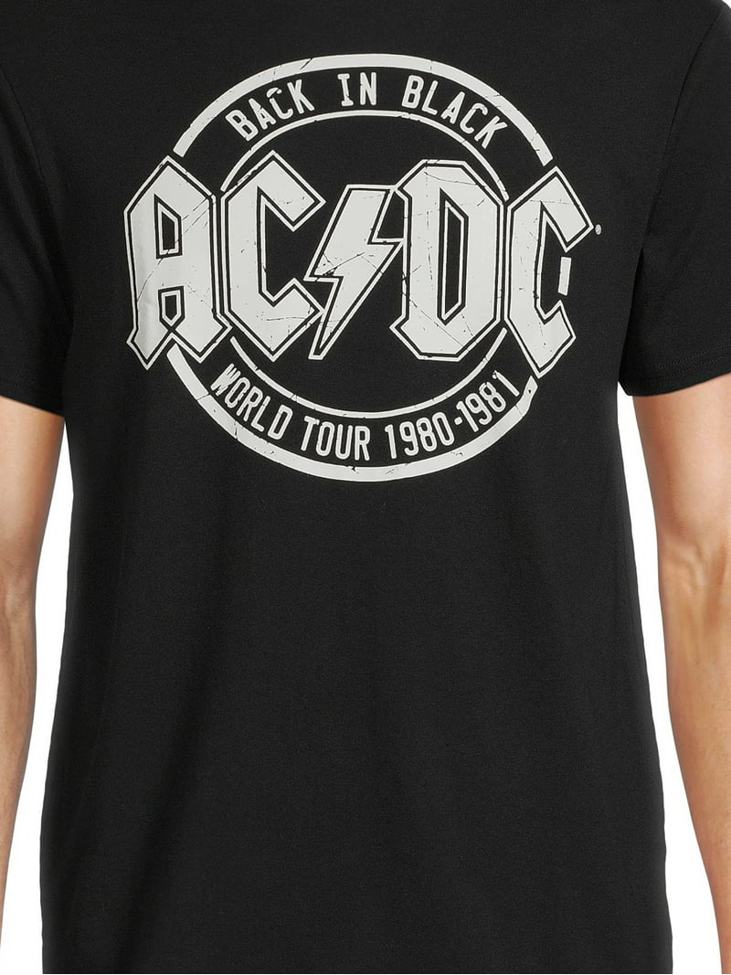 AC/DC Back In Black World Tour Men's & Big Men's Graphic Tee