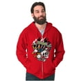 thumbnail image 5 of Live Fast Eagle Skull Dice Tattoo Zip Up Hoodie Men's Women's Brisco Brands S, 5 of 6