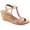Peony MC, variant on STYLE & COMPANY Womens Beige Floral Stretch Slip Resistant T-Strap Mulan Round Toe Wedge Slip On Slingback Sandal 12 M