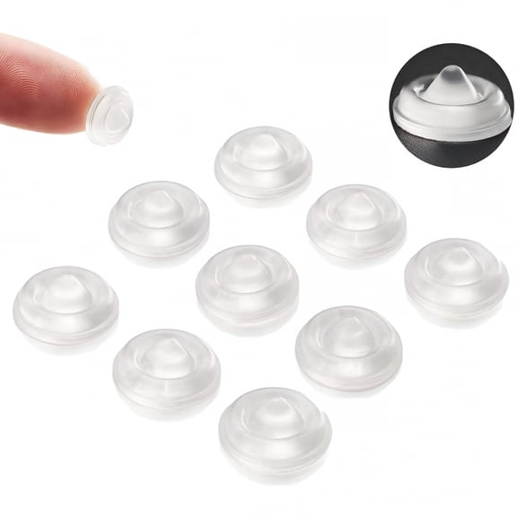 XIBUFE 50 Pcs Clear Cabinet Door Bumpers 1/2 Inch, Soft Close Drawer Pads, Self-Adhesive Rubber Stoppers