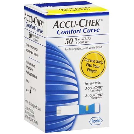 ACCU-CHEK Comfort Curve Blood Glucose Test Strips 50ct