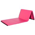 thumbnail image 1 of Soozier 4'x10'x2'' Folding Gymnastics Tumbling Mat, Exercise Mat with Carrying Handles for Yoga, MMA, Martial Arts, Stretching, Core Workouts, Pink, 1 of 9