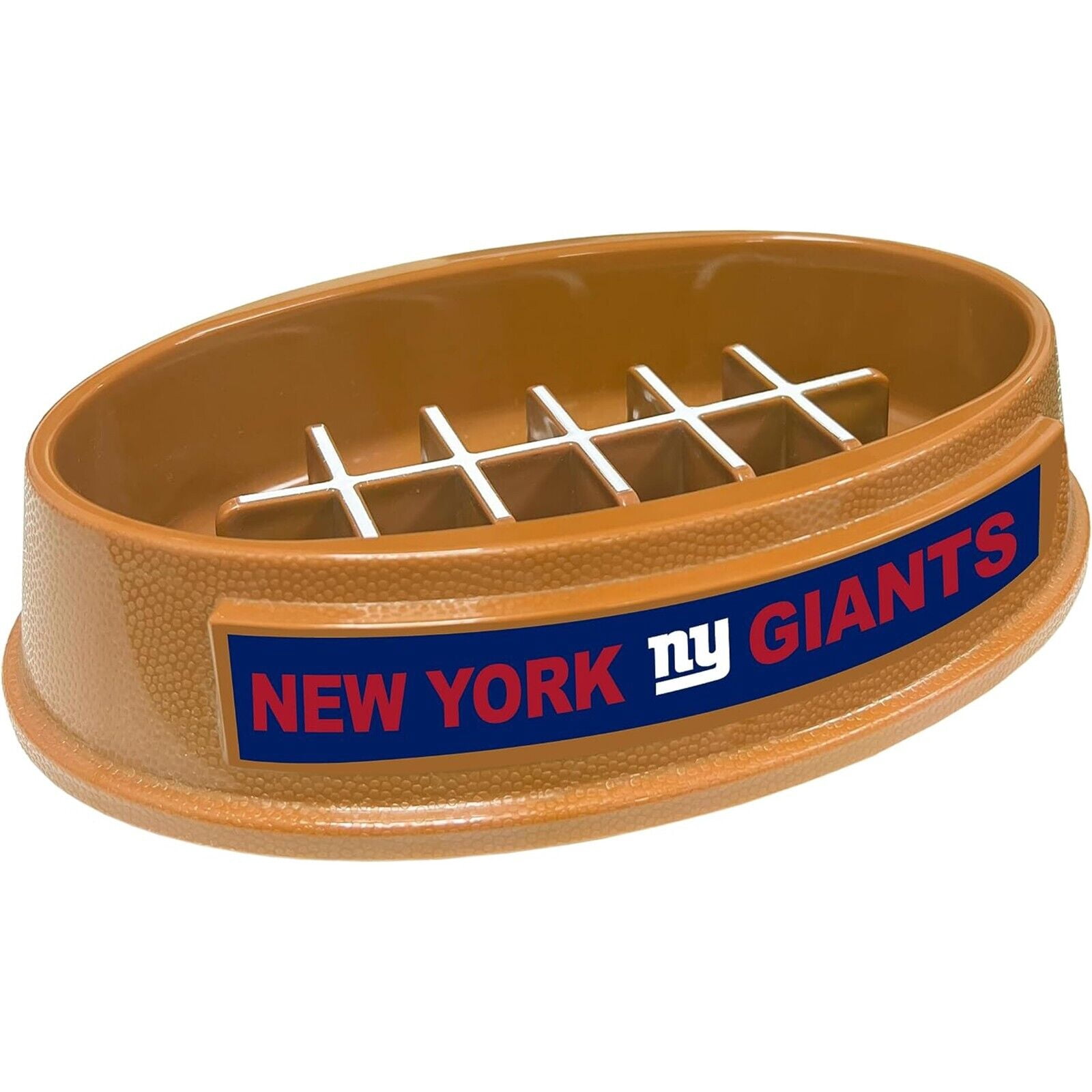 Pets First NFL New York Giants Super-Bowl Slow Feeder Bowl for Dogs and Cats, Football Design for Healthy Digestion, Non-Slip, for Large & Small Pet