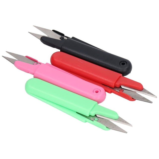 Mini Small Snips, Thread Snips Practical DIY Sewing 4PCS Round Lightweight Stainless Steel Wear Resistant for Household for Knit for Sewing