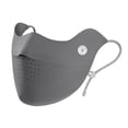 thumbnail image 1 of Mascarilla facial transpirable para mujer, ideal para mochilerismo y ciclismo. Gris oscuro, 1 of 9