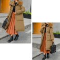 thumbnail image 5 of Womens Long Winter Coat Warm Maxi Down Jacket Waist Drawstring Adjustment, 5 of 7