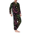 thumbnail image 2 of Haiem Rainbow Glitter Pattern Men’s Long-sleeve Sleepwear,Sleepwear Set,2-piece Loungewear Set,Soft PJs Comfy Nightwear with Pockets-Large, 2 of 7