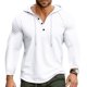thumbnail image 1 of pstuiky camisa de manga larga para hombre, Blusa/camisa informal y de moda para hombre, de color liso y con cuello vuelto Tops de hombre s, 1 of 8