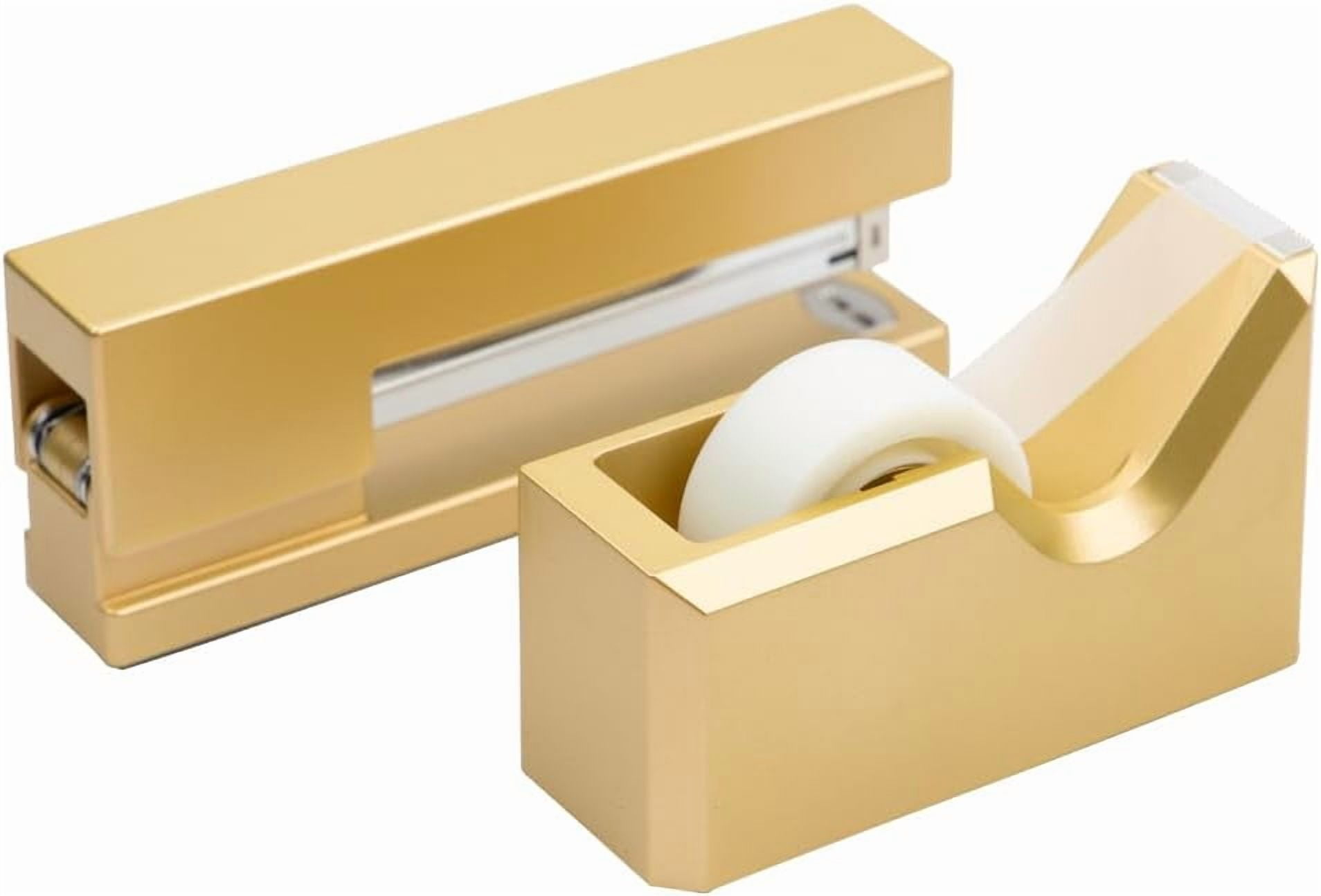 Office & Desk Sets - 1 Stapler & 1 Tape Dispenser - Gold - 2/Pack