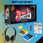 Huge Wave Party Games Board Games for Adults, Lip Reading Game Based On The Headphone Challenge, 2+ Players 40,000 Funny Phrase Combos (Ages 17+)