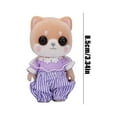 thumbnail image 2 of Adorable Animal Figures Miniature Dollhouse Animals Forest Creature Collectible Dolls for Kids Pretend Play Scene Decoration Random Outfits Included Set Panda, 2 of 3