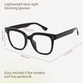 thumbnail image 2 of Gafas de luz azul con bloqueador de luz azul y UV de gran tamaño, 2 of 8