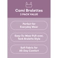 thumbnail image 5 of Fruit of the Loom Women's Spaghetti Strap Cotton Sports Bra, 3-Pack, Style-9036, 5 of 10