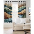 thumbnail image 2 of Colorful Abstract Art Blackout Curtains for Bedroom/Living Room, Thermal Insulated Kitchen Curtains, Mountain Modern Watercolor Grommet Darkening Window Treatment Drapes 27.5"x39"x2, 2 of 8