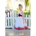 thumbnail image 4 of Ekidsbridal Girl Christening Flower Girl Dress - Ivory Lace Heart Cutout with Petals 185T-A (Size: M-12), 4 of 5