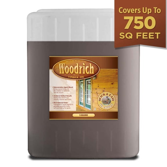 Timber Oil Deep Penetrating Wood Stain  5 Gallon  Covers up to 750 SQ FT Warm Honey Gold