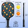 thumbnail image 3 of Pickleball Paddles Set,Pioneer Flower Floral Print Pattern Fiberglass Surface Pickleball Racket Set with 2 Indoor Outdoor Pickleball Balls and Pickleball Bag,Pickle-ball Equipment, 3 of 6