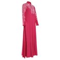 thumbnail image 5 of Fulijie Pakistani Dresses For Women,Dreessforwomangala,Pakistani Dresses For Women Party Wear,Womens Dresses,Women Muslim Dress Kaftan Arab Jilbab Abaya Islamic Lace Stitching Maxi, 5 of 7