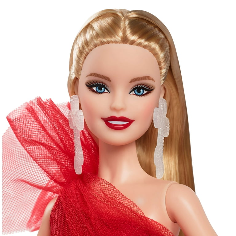 Free Shipping! Barbie Holiday 2024 Fashion Doll, Blonde with Plaid