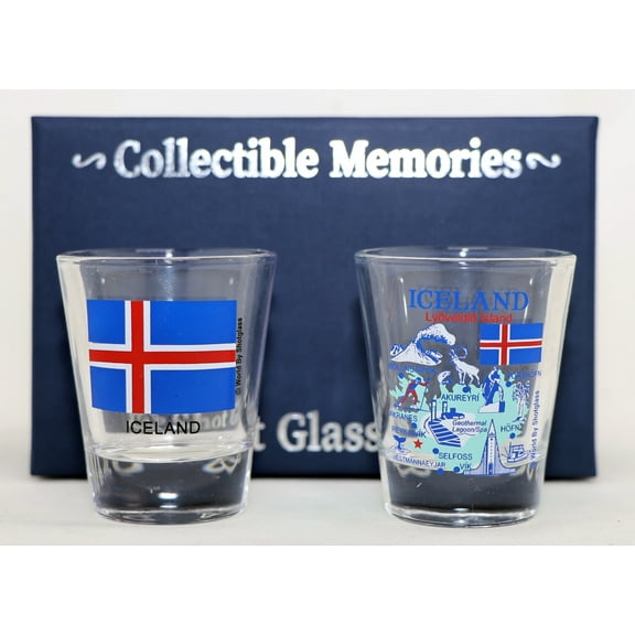 Iceland Souvenir Boxed Shot Glass Set (Set of 2)