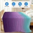 thumbnail image 4 of Teal Purple Ombre Cooling Blanket,Lightweight Breathable Summer Throw Blanket with Double Sided Cold Effect,Modern Geometric Striped Abstract Art Picnic Blankets Bed Sheet for Hot Sleepers 40"x60", 4 of 8
