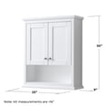 thumbnail image 4 of Wyndham Collection Avery 25" Wall-Mounted Wood Bathroom Storage Cabinet in White, 4 of 4