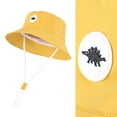 thumbnail image 3 of Zanarzt Kids Sun Protection Beach Bucket Hat Baby Sun Hat for Boy Girl Toddler Summer Bucket Hat Kids Sun Protection Beach Hat Cotton Baby Hats Yellow,2-4 Years, 3 of 3