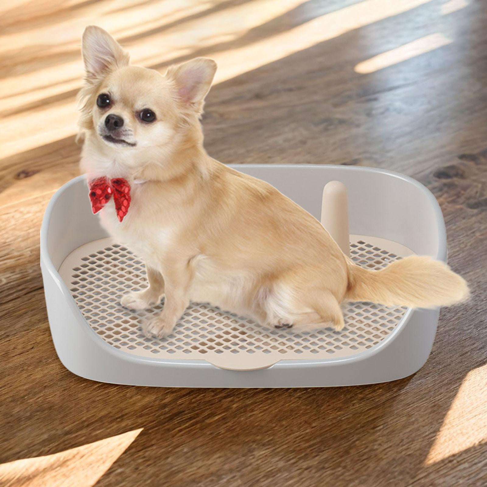 Dog Toilet Training Potty Tray Training Pad Toilet Pee Pad Holder Apartment Loo Pets Supplies Pans Pet Potty Trainer for Other Pets Gray 48x37x13cm