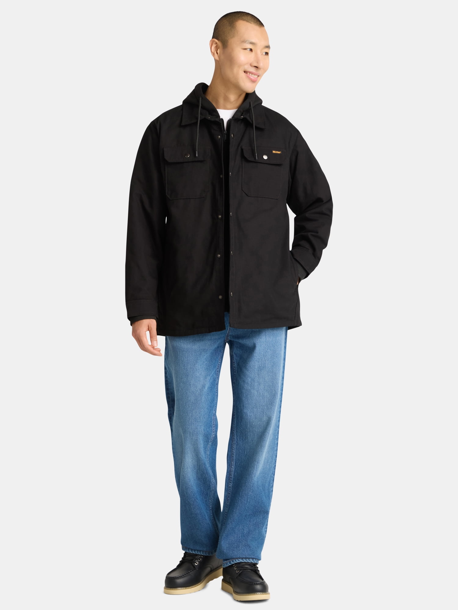 Brahma Men's and Big Men's Hooded Shirt Jacket, Midweight, Sizes S-3XL