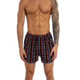 thumbnail image 3 of Kandor Mens Hexster Checked Woven Boxer Shorts (Pack of 6), 3 of 5