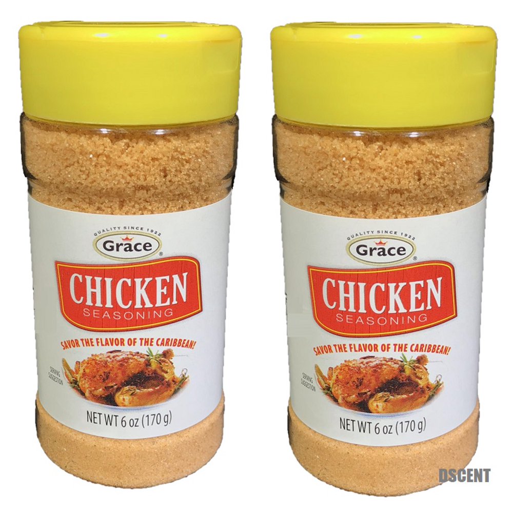 2 Pack of Grace Savory Caribbean No Added MSG Chicken Seasoning 6 Oz