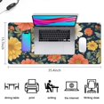 thumbnail image 5 of Long Mouse Pads for Desk,Pioneer Flower Floral Print Pattern Desk Mats on Top Of Desks, Desk Mouse Pad Extra Large with 3mm Non-Slip Base and Stitched Edge for Gaming,Office,Work,Home 35.4"x15.7", 5 of 6