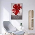 thumbnail image 3 of Wall26-Canvas Wall Art-RED and Black Back Ground Tree Theme-Giclee Painting Wall Bedroom Living House Decoration Home Art - 12x18 inches, 3 of 4