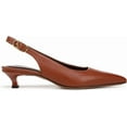 thumbnail image 2 of Franco Sarto Women's Marlow Slingback Kitten Heel Pump Acorn Brown Leather 10M, 2 of 5