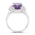thumbnail image 2 of 5.55 ct. Genuine Amethyst & White Topaz Sterling Silver Ring, 2 of 3