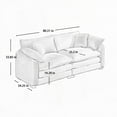thumbnail image 5 of Modern Grey Corduroy 2-Piece Sofa Set (2-Seater + 3-Seater) with 8 Cushions and Recliner, 5 of 17