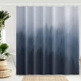 thumbnail image 2 of Misty Forest Shower Curtains for Bathroom Decor Steelblue Woodland Trees Fog Fuzzy Nature Landscape Bath Curtain Machine Washable Durable Waterproof Fabric with 12 Hooks, 72x72 Inch, 2 of 6
