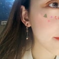 thumbnail image 3 of Christmas tree Earrings Hanging Star Earring Merry  Earrings, 3 of 5