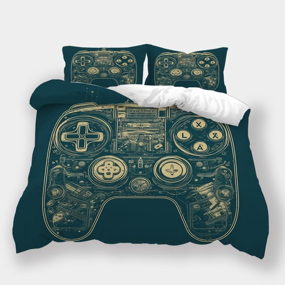 Comforter Cover Set Gamepad Printed Bedspreads Teenager Hot Sale Bedding Suit for All Seasons,Twin (68"x86")