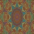 thumbnail image 1 of Ahgly Company Indoor Square Patterned Brown Red Area Rugs, 4' Square, 1 of 6