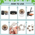 thumbnail image 4 of 4 Sets Sublimation Bracelets Heat Transfer Bracelet Round Photo Bezel Tray Sublimation Blank Adjustable Bracelet Bezel Setting with Cabochon for Christmas Bracelet Jewerly Making Wedding, 4 of 6