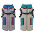 thumbnail image 2 of Ropa cálida para perros con arnés, chaqueta de invierno para mascotas, abrigo resistente al viento para perros pequeños y medianos, trajes para chihuahua y bulldog francés, 2 of 5
