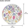 thumbnail image 3 of Coolnut Floral Pattern 60" Round Tablecloth with Zipper Umbrella Hole, Washable Spillproof Table Cloth Decorative for Picnic,Camping,Indoor and Outdoor, 3 of 7