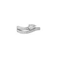 thumbnail image 2 of Araiya Fine Jewelry Sterling Silver Pear and Round-shape Diamond Wedding Band Ring (3/4 Cttw, I-J Color, I2-I3 Clarity) Size 6, 2 of 6