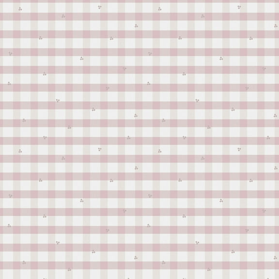 Laura Ashley Gingham Pale Amethyst Purple Wallpaper