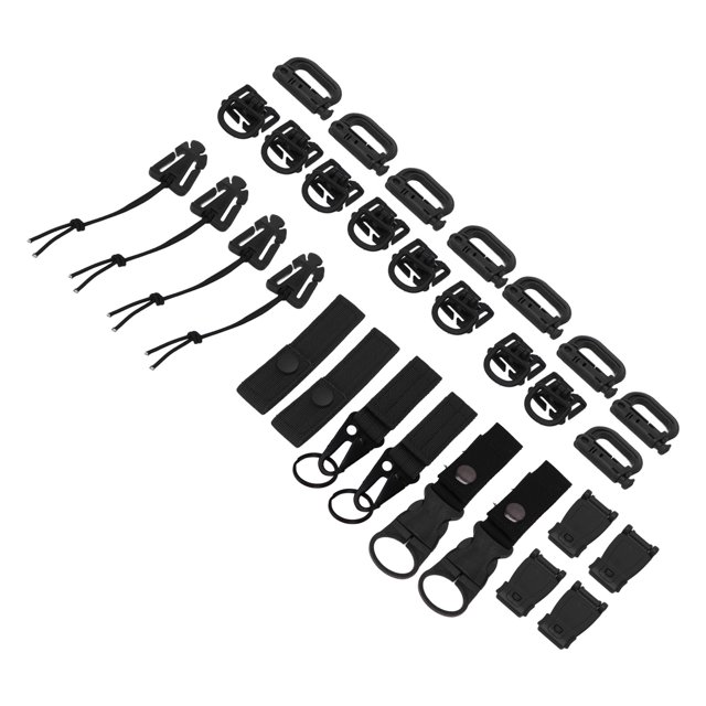 Molle Attachments, Plastic Material Orderly Storage Backpack Attachments Practical For Camping Black,OD Green,Soil Color