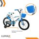 thumbnail image 3 of Bicicleta Infantil Lumax Rodada 16 C/ Llantas Entrenadoras Canasto Azul, 3 of 4