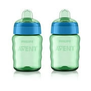 Philips Avent My Easy Sippy Cup with Soft Spout and Spill-Proof Design, Blue/Green, 9oz, 2pk, SCF553/25